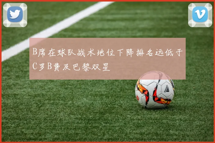 B席在球队战术地位下降排名远低于C罗B费及巴黎双星